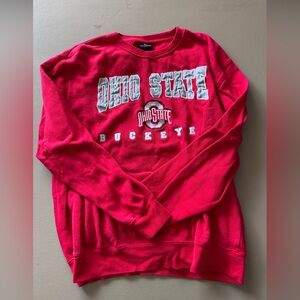 Ohio State Buckeye Red Crewneck Sweatshirt
